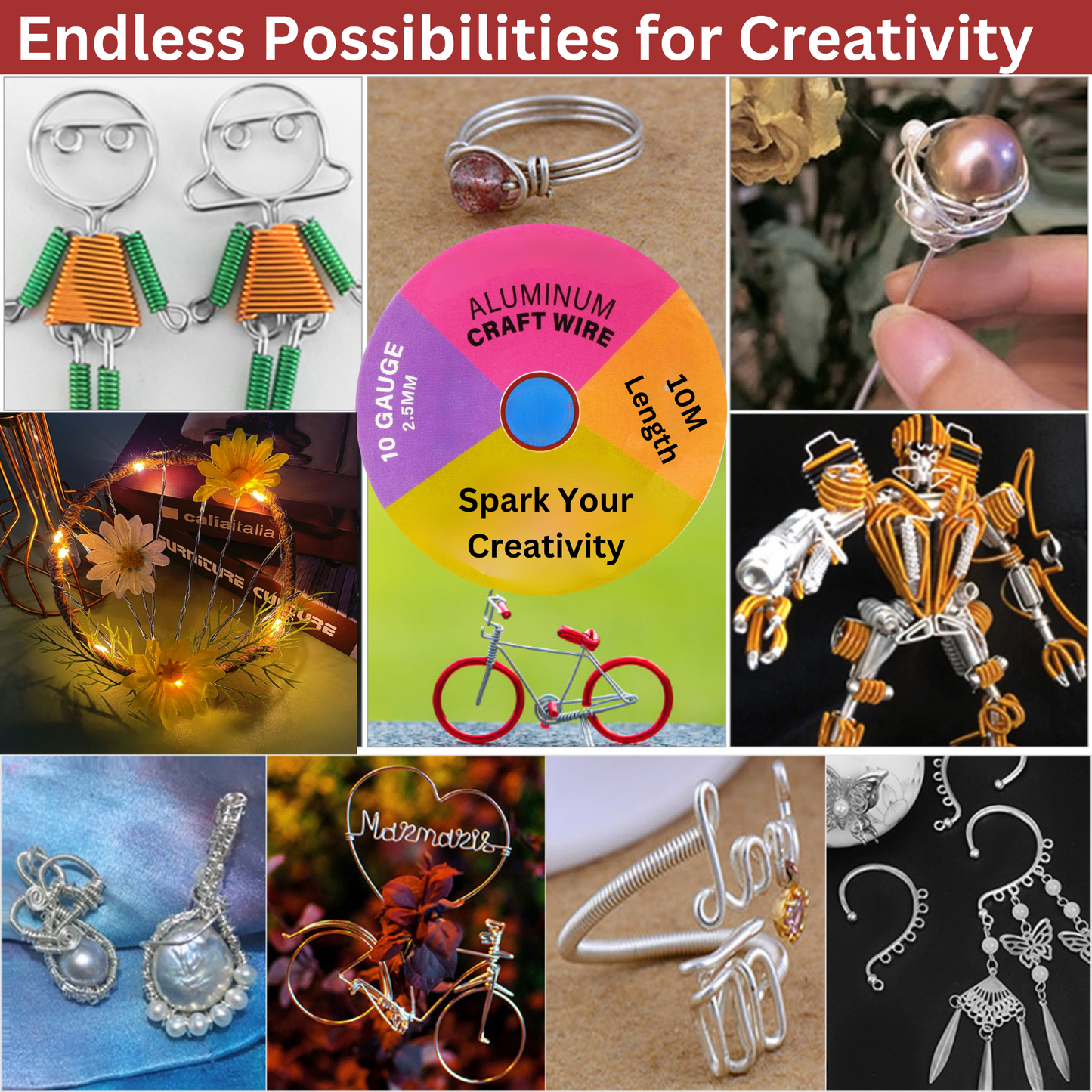 7 Pcs Craft Wires & Jewellery Pliers Set, Jewellary Making, Sculpting,Craft