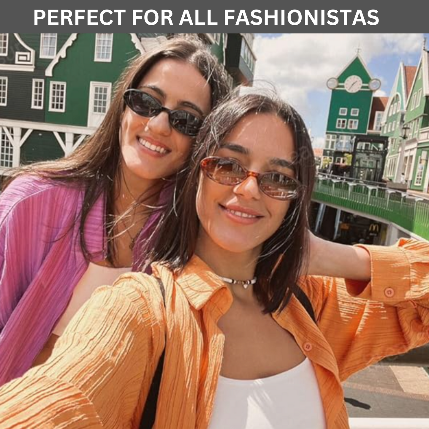 Retro Oval Sunglasses for Women,Girls and Youth, Fashion 90s Vintage Shades - Black