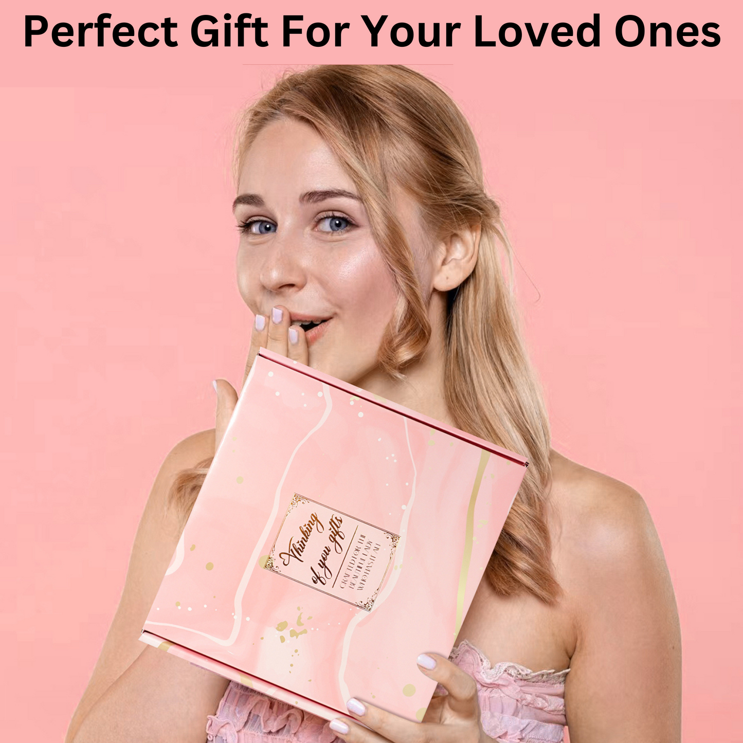 Luxury Pink Relaxation Spa Gift Set - 10 Piece Self-Care Package for Women