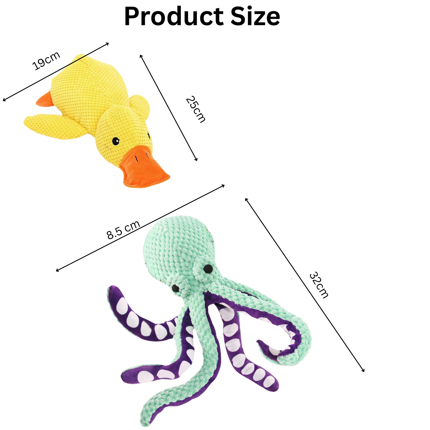 2 Pcs Dog Toy Set Squeaky Plush Toy & Chewing Calming Toy Training Gift