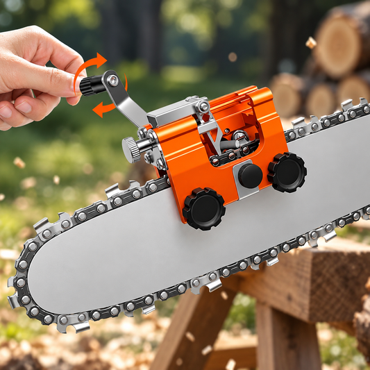 How to Sharpen a Chainsaw Chain at Home with a Manual 30° Sharpener