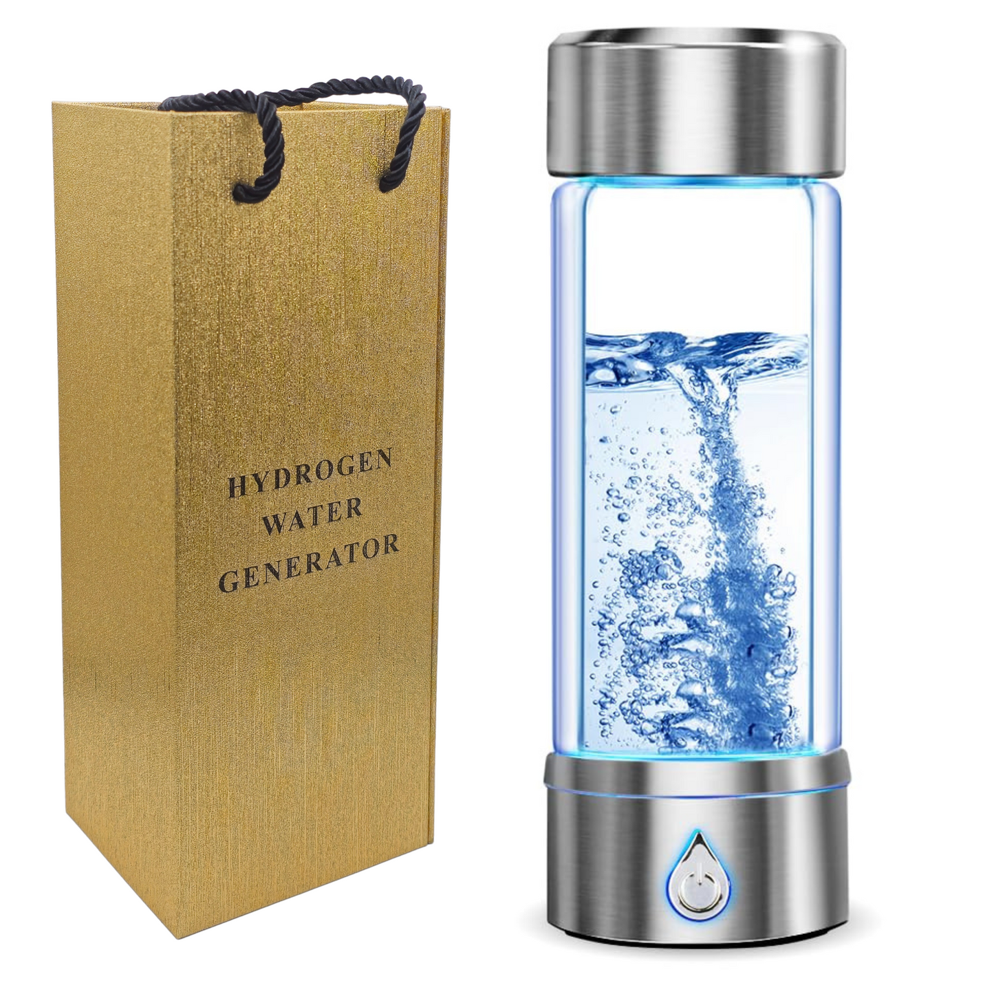 420 ML Hydrogen Water Bottle, Rechargeable Portable Water Purifier &Ionizer