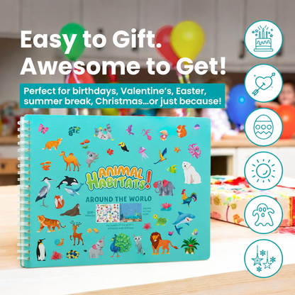 Animal Habitats Sticker & Colouring Book with 600 Stickers