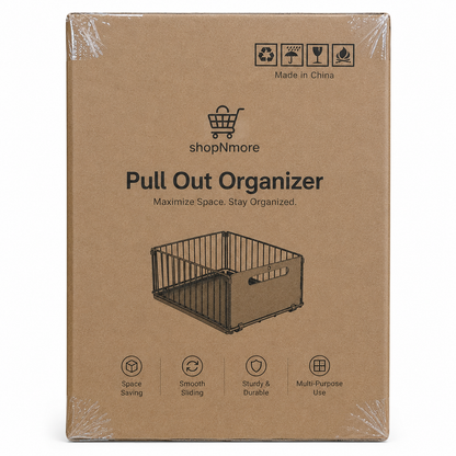 Metal Pull-Out Kitchen Cabinet Organiser, No Drilling Required