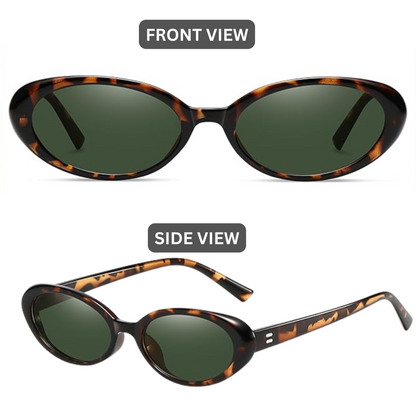 Retro Oval Cat-Eye Sunglasses for Women & Girls – 1990s Style