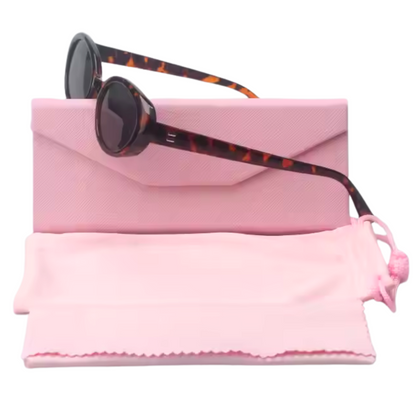 Retro Oval Cat-Eye Sunglasses for Women & Girls – 1990s Style
