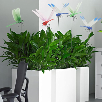12-Piece Dragonfly Garden Stakes & Décor Clips with Installation Pliers