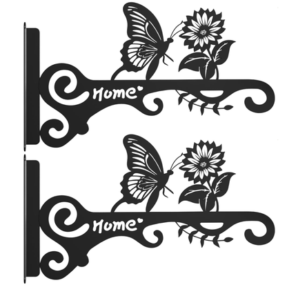 2-Pack Metal Wall Plant Hanger Hooks for Flowers & Bird Feeders