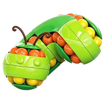 360° Rotating Caterpillar Magic Bean Sensory Fidget Toy for Toddlers