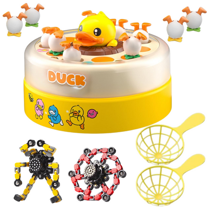 Duck Catching Family Game with 2 Transformable Fidget Spinners