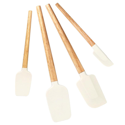 4-Piece Non-Stick Silicone Spatula Set, Heat-Resistant Cooking Utensils
