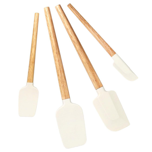 4-Piece Non-Stick Silicone Spatula Set, Heat-Resistant Cooking Utensils