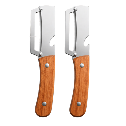 2-Pack Stainless Steel Vegetable Peelers with Bottle Opener