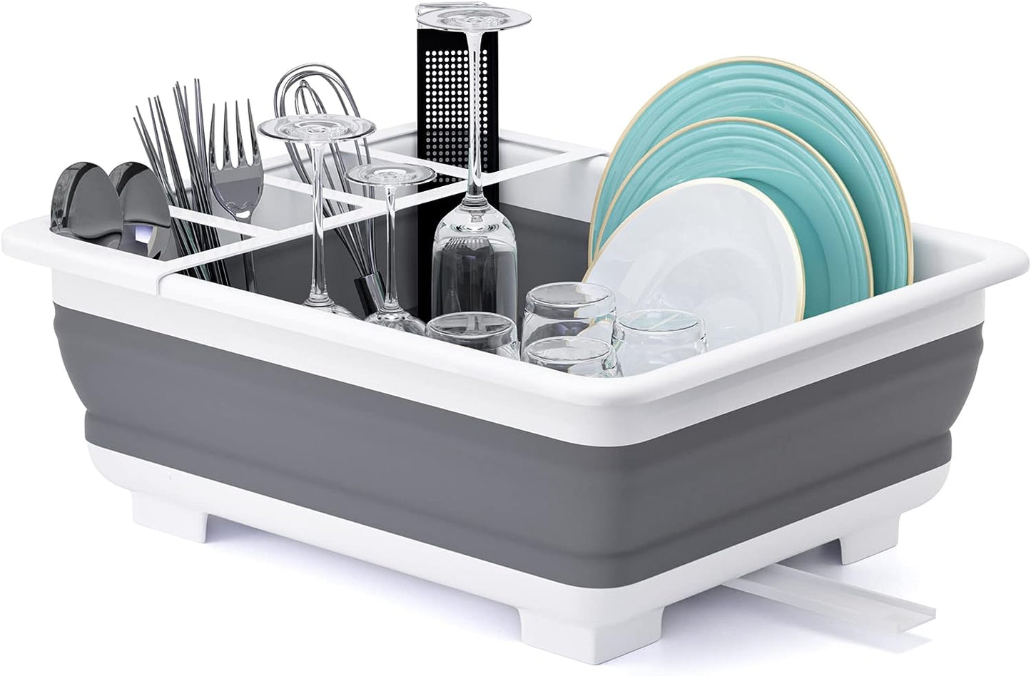 Collapsible Dish Drying Rack, Portable Dish Drainer for Camping & Kitchen