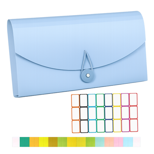 13-Pocket Expanding File Organiser with Labels for Documents & Receipts