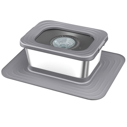 10 L Stainless Steel Dog Water Bowl with Non-Slip Silicone Mat