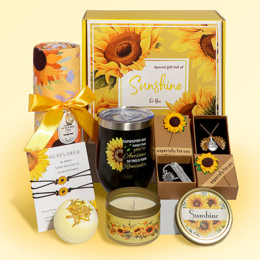 Luxury Sunshine Relaxation Spa Gift Set - 9 Pcs Self-Care Package for Women