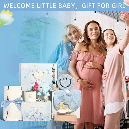 10-Piece Newborn Baby Gift Set & Baby Shower Hamper – Blue