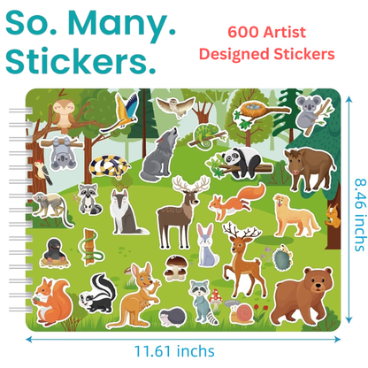 Animal Habitats Sticker & Colouring Book with 600 Stickers