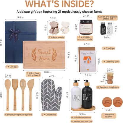 21-Piece Housewarming Gift Hamper for Couples & New Homeowners