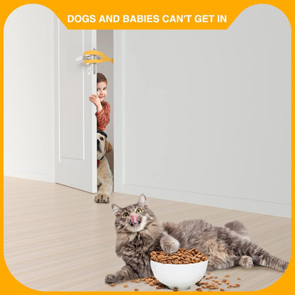 Adjustable Cat Door Latch & Interior Door Strap with Door Stopper
