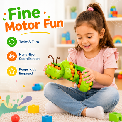 360° Rotating Caterpillar Magic Bean Sensory Fidget Toy for Toddlers