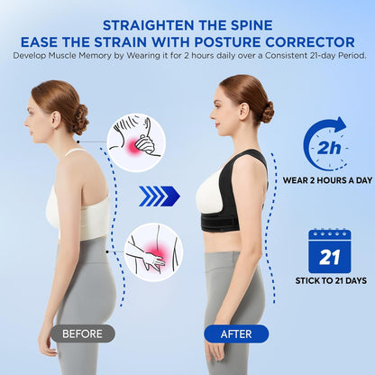 Adjustable Posture Corrector & Back Support – Large