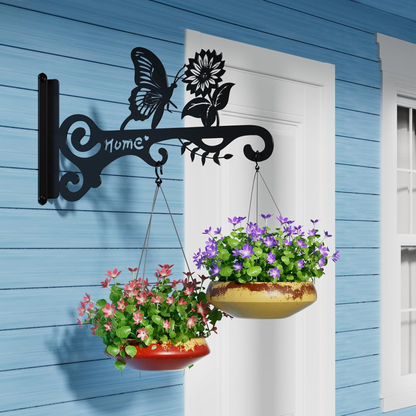 2-Pack Metal Wall Plant Hanger Hooks for Flowers & Bird Feeders