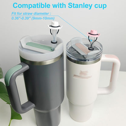 4-Pack Cowboy Hat Silicone Straw Covers for 30/40 oz Tumblers
