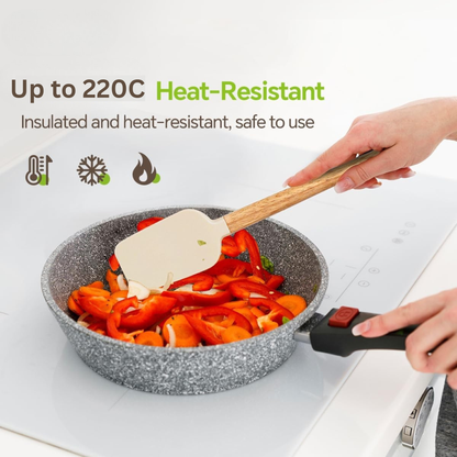 4-Piece Non-Stick Silicone Spatula Set, Heat-Resistant Cooking Utensils