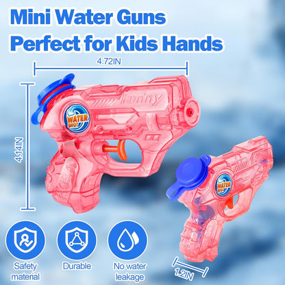 4-Pack Kids Water Guns with 5–7 m Long Range for Outdoor Play