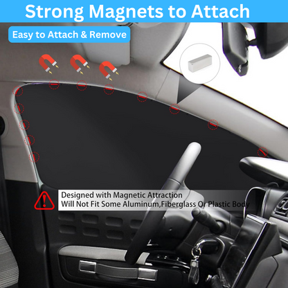 4-Pack Magnetic Car Window Sunshades & Privacy Covers, Full Blackout