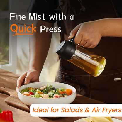 2-Pack 2-in-1 Olive Oil Sprayer & Dispenser with Brush and Labels