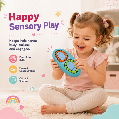 Rotating Magic Bean Cube Sensory Fidget Activity Toy for Kids