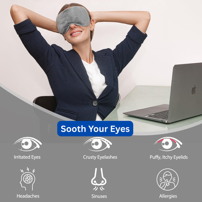 Heated Eye Mask for Dry, Tired Eyes & Sleep Blackout Mask