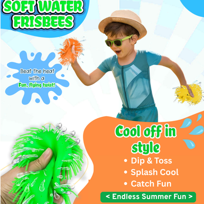 3-Pack Soft Water Frisbees for Kids, Beach & Pool Flying Discs