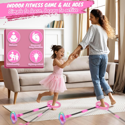 2-Piece Skip Ball & Boomerang Set with LED Ankle Counter