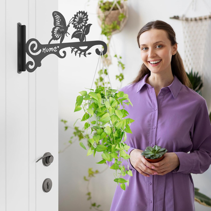 2-Pack Metal Wall Plant Hanger Hooks for Flowers & Bird Feeders