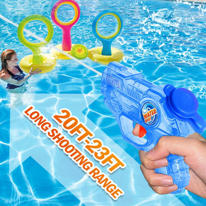 4-Pack Kids Water Guns with 5–7 m Long Range for Outdoor Play