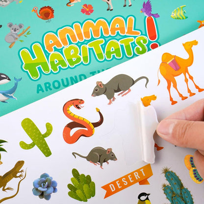 Animal Habitats Sticker & Colouring Book with 600 Stickers