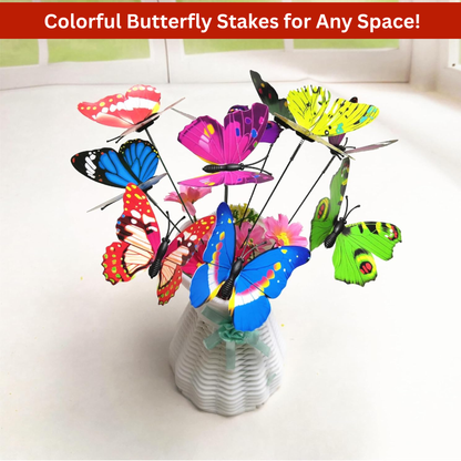 12-Piece Butterfly Garden Stakes & Décor Clips with Installation Pliers