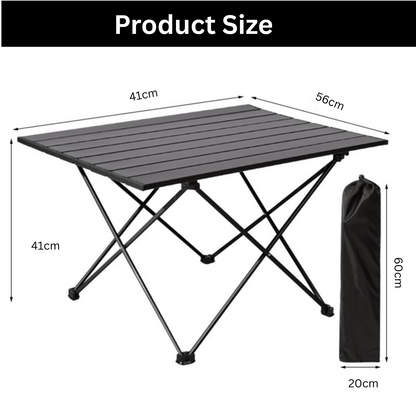 Portable Folding Camping Table with Carry Bag for Braai, Beach & Hiking