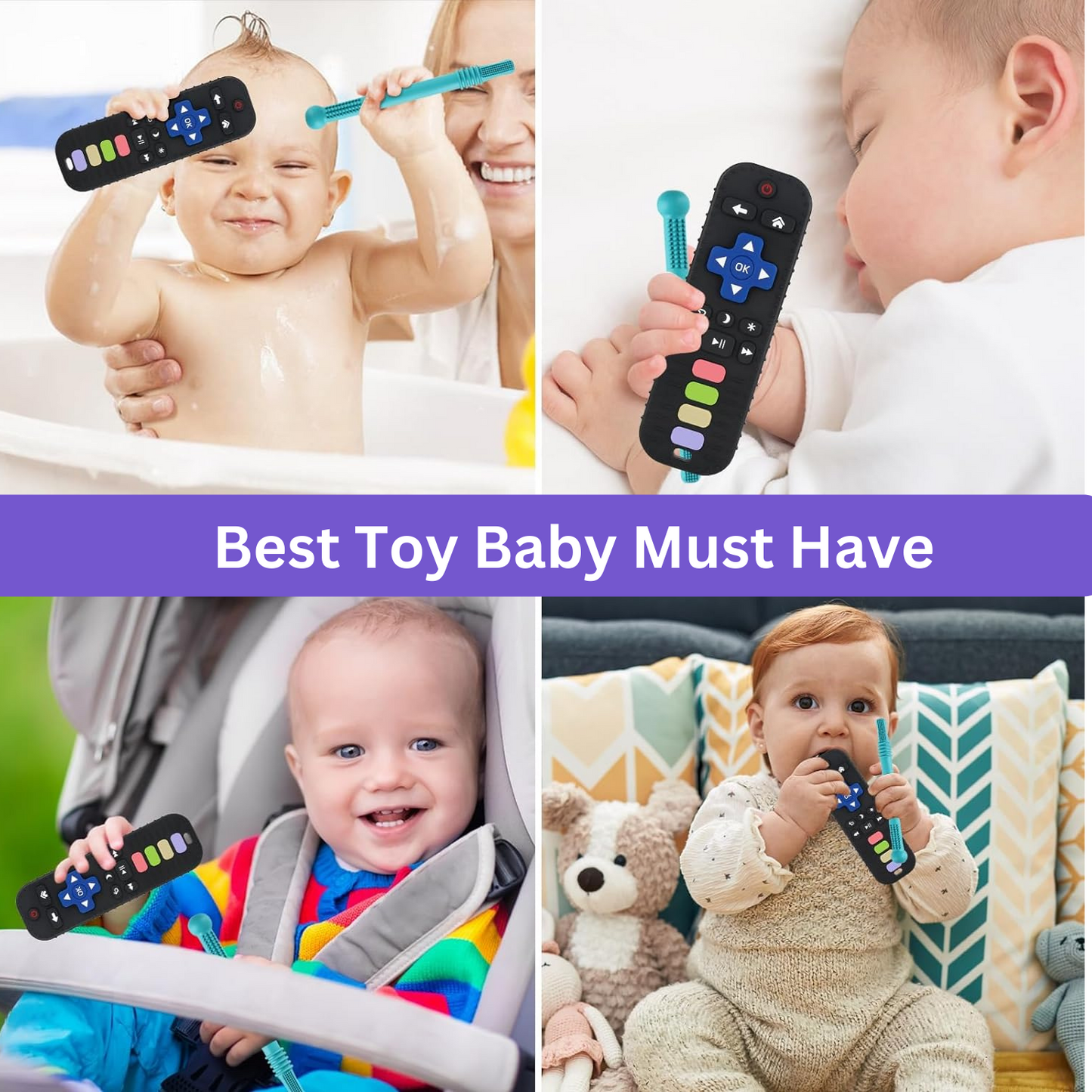 Baby Teething Toys, Remote Shape Baby Teether, Baby Sensory Chew Toys