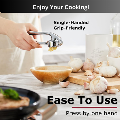 Garlic Press with Cleaning Studs & Stainless Steel Cheese Grater