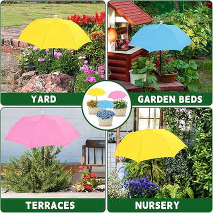 3-Pack Adjustable Plant Shade Umbrellas for Outdoor Sun Protection