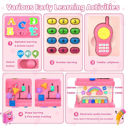 12-in-1 Musical Montessori Activity House Toy for Toddlers