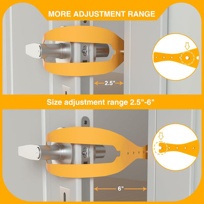 Adjustable Cat Door Latch & Interior Door Strap with Door Stopper