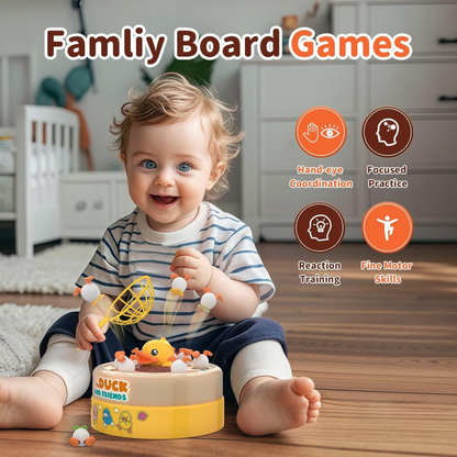 Duck Catching Family Game with 2 Transformable Fidget Spinners
