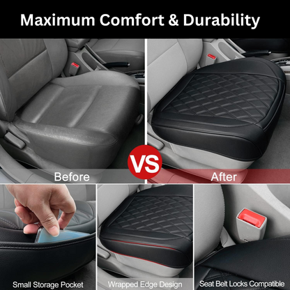 2 Car Seat Covers with Pockets & 4 Universal Car Mats – Black