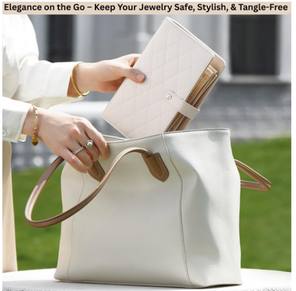 Travel Jewellery Organiser Case with Clear Ring Binder Storage